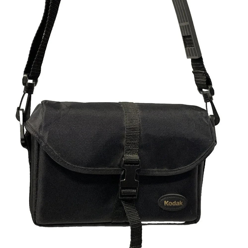 Kodak Black Nylon Camera Case with Adjustable Shoulder Strap - 9x6 inches